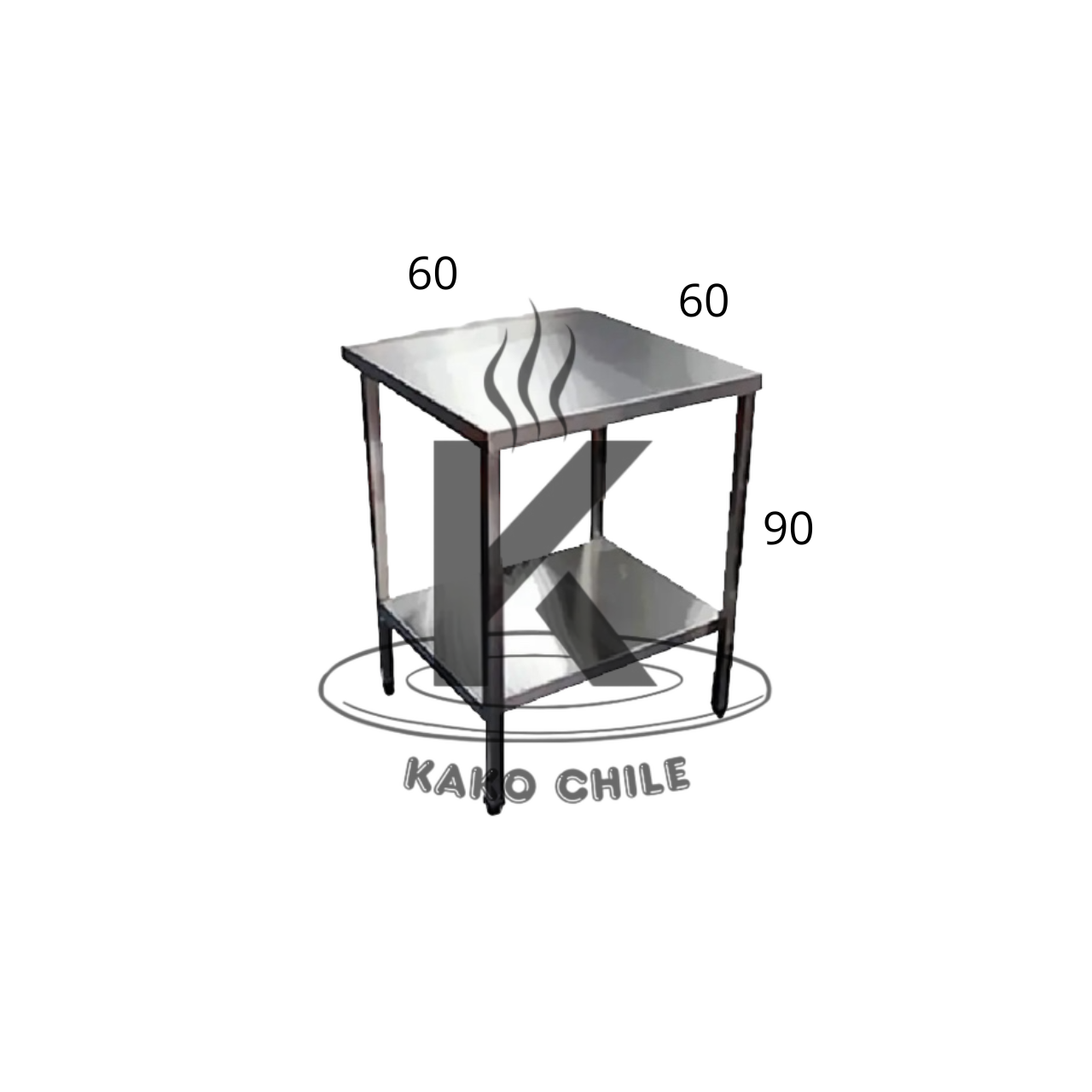 MESON CENTRAL ACERO INOXIDABLE  60X60X90