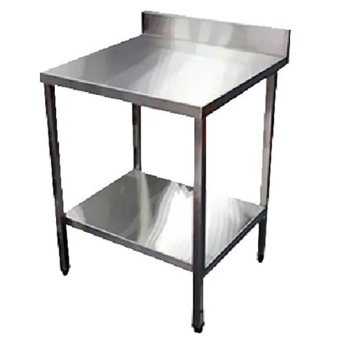 MESÓN CON RESPALDO ACERO INOXIDABLE 60X60X90